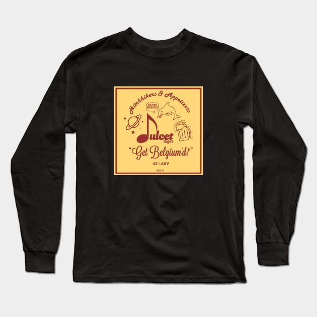 Hitchhikers & Appetizers Dulcet Lager Square Red Long Sleeve T-Shirt by HitchApps